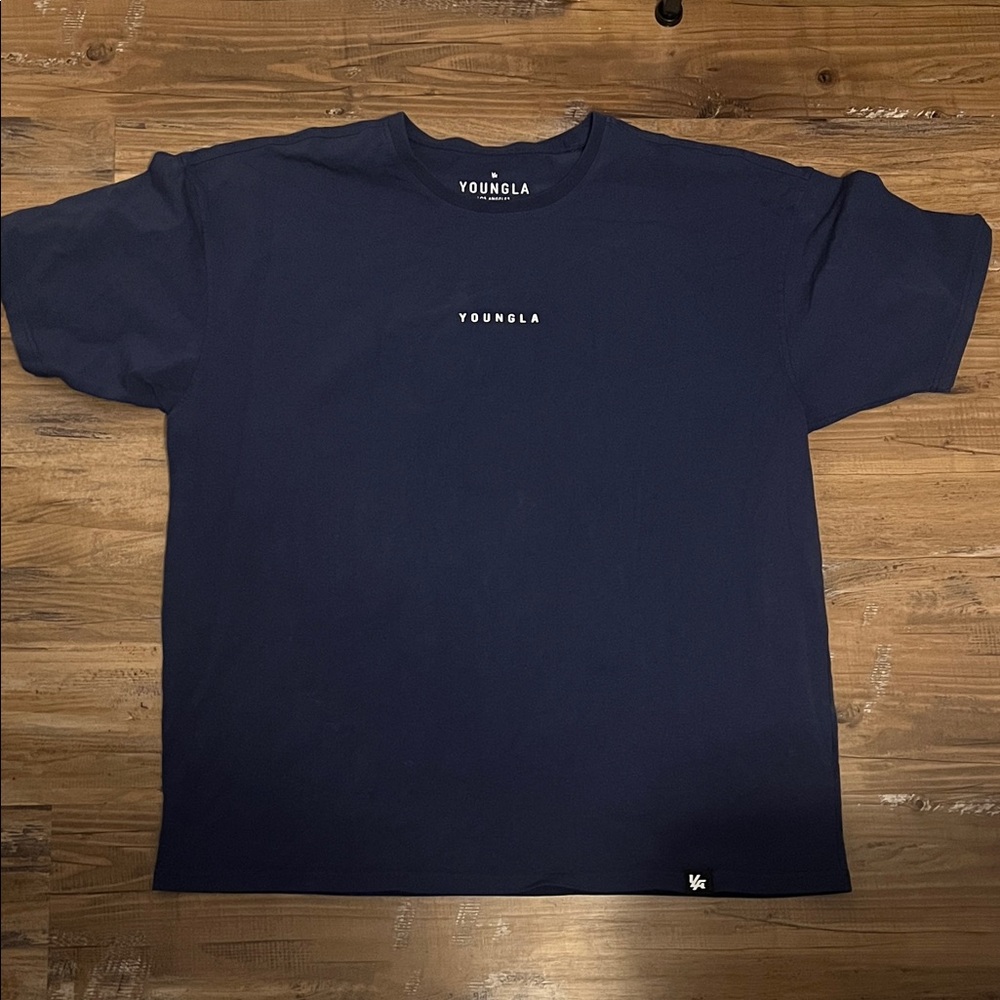 YoungLA Men's Dark Blue Short Sleeve Tee